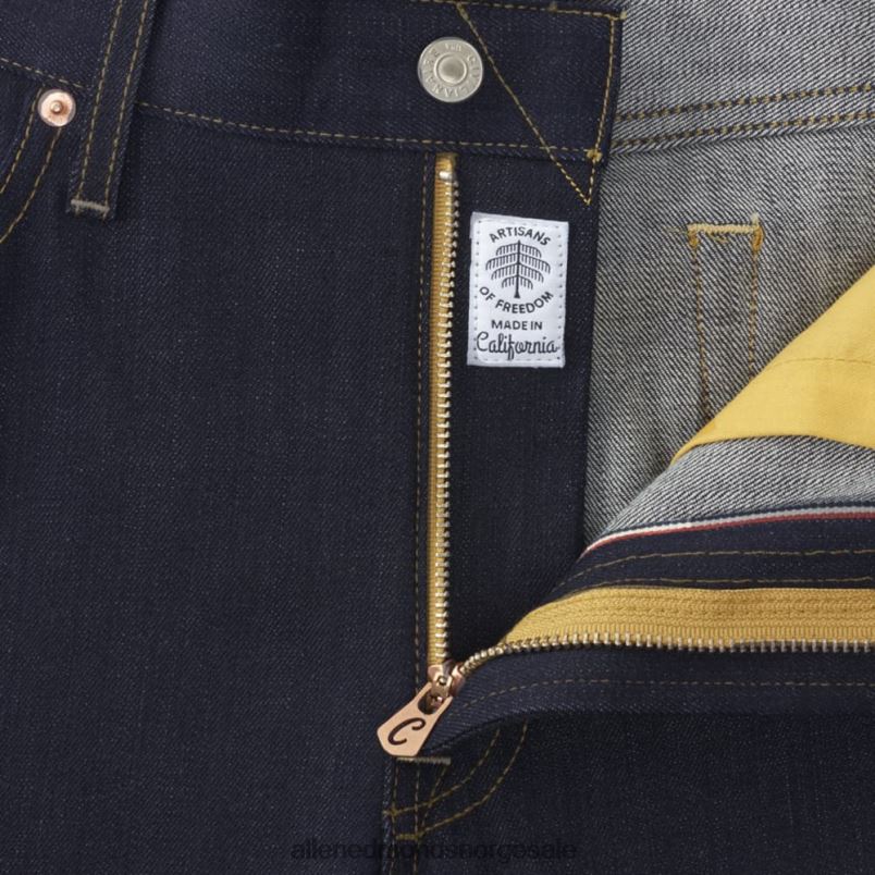 nei Allen Edmonds unisex civilianaire - walker slim straight leg jean i overdye raw overfarge råblått 64B6Z161