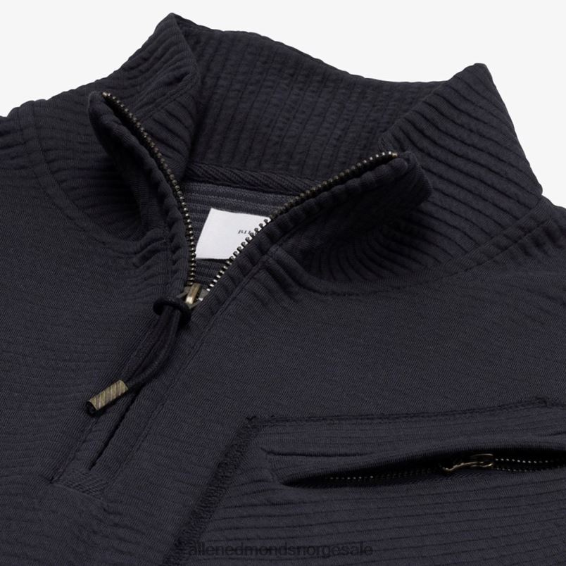 nei Allen Edmonds unisex Billy reid vattert genser med halv glidelås marinen 64B6Z538