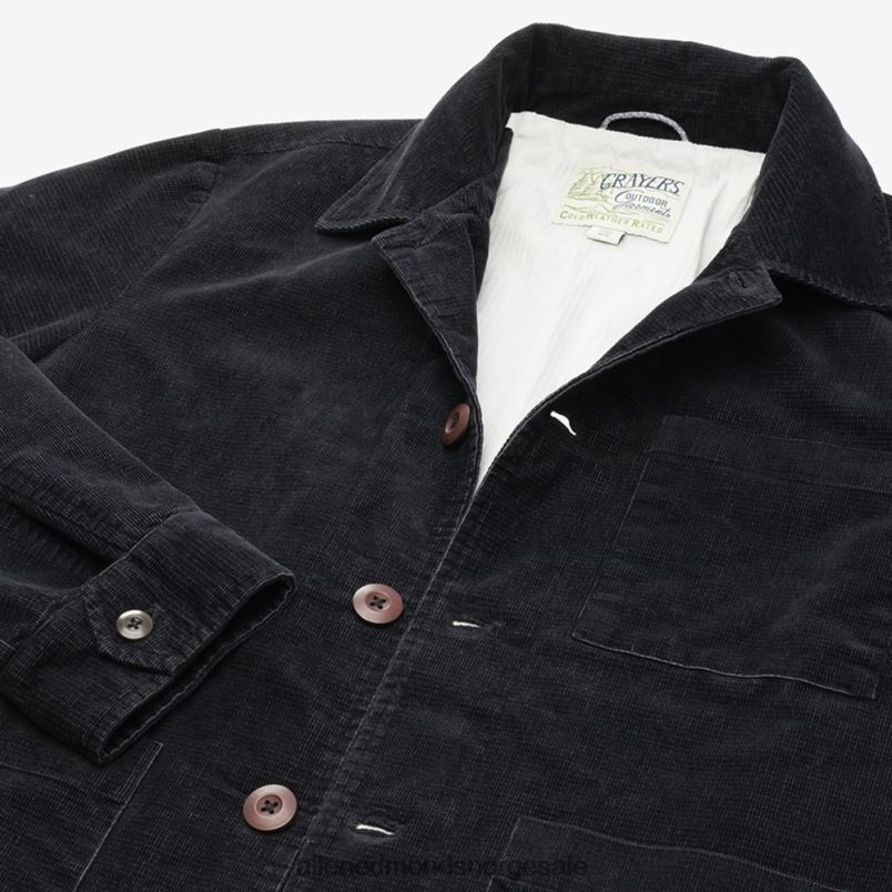 nei Allen Edmonds unisex grayers cord chore coat svart 64B6Z197