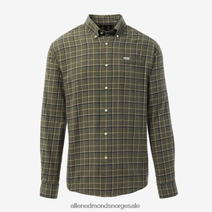 nei Allen Edmonds unisex Barbour Pelton vanlig skjorte oliven 64B6Z210