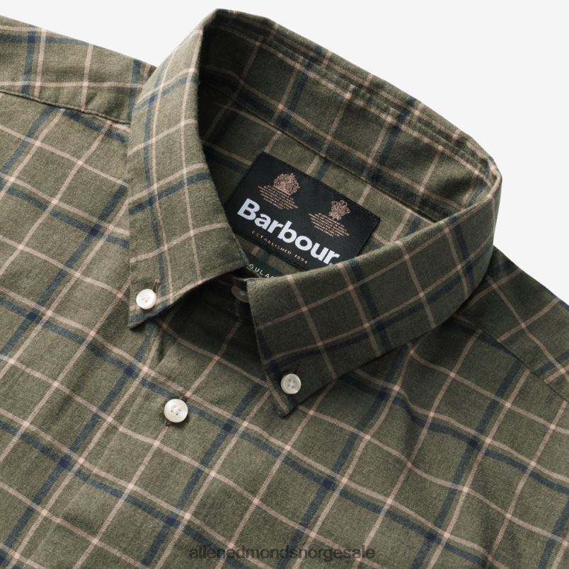 nei Allen Edmonds unisex Barbour Pelton vanlig skjorte oliven 64B6Z210