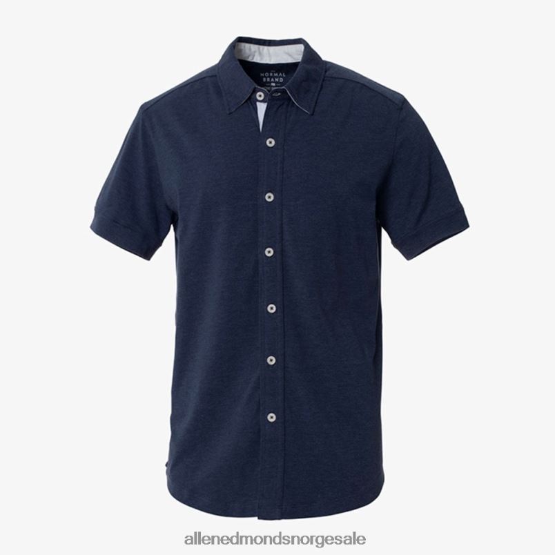 nei Allen Edmonds unisex aktiv kortermet skjorte med knapper marinen 64B6Z204