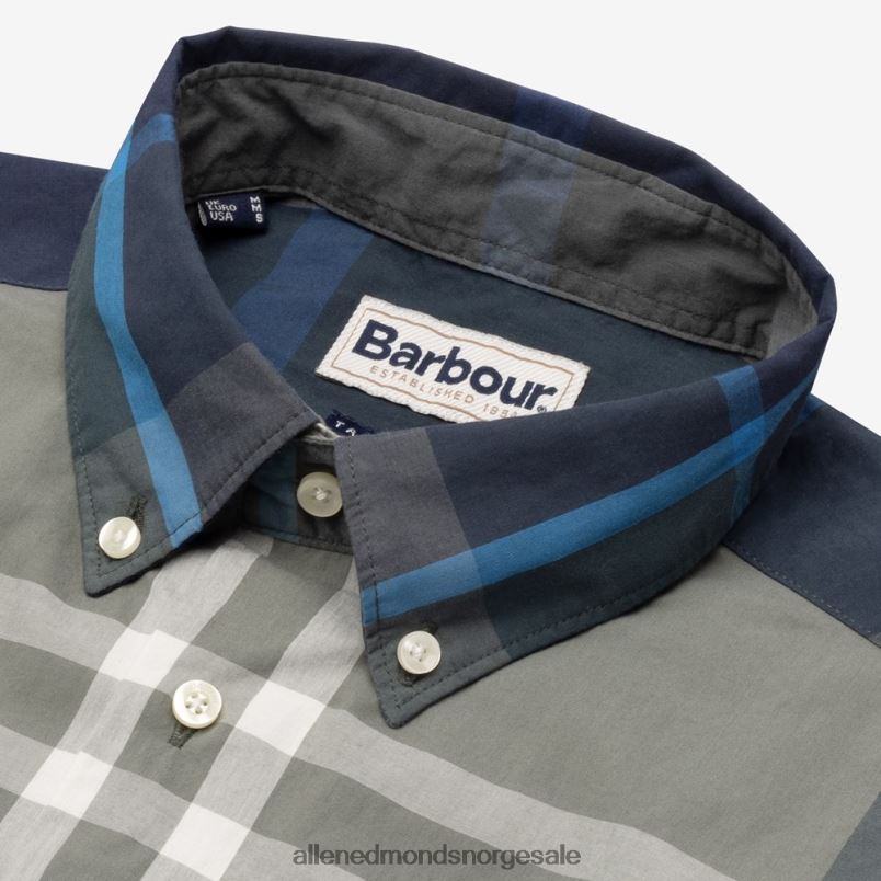 nei Allen Edmonds unisex barbour harris skreddersydd skjorte grønn 64B6Z260