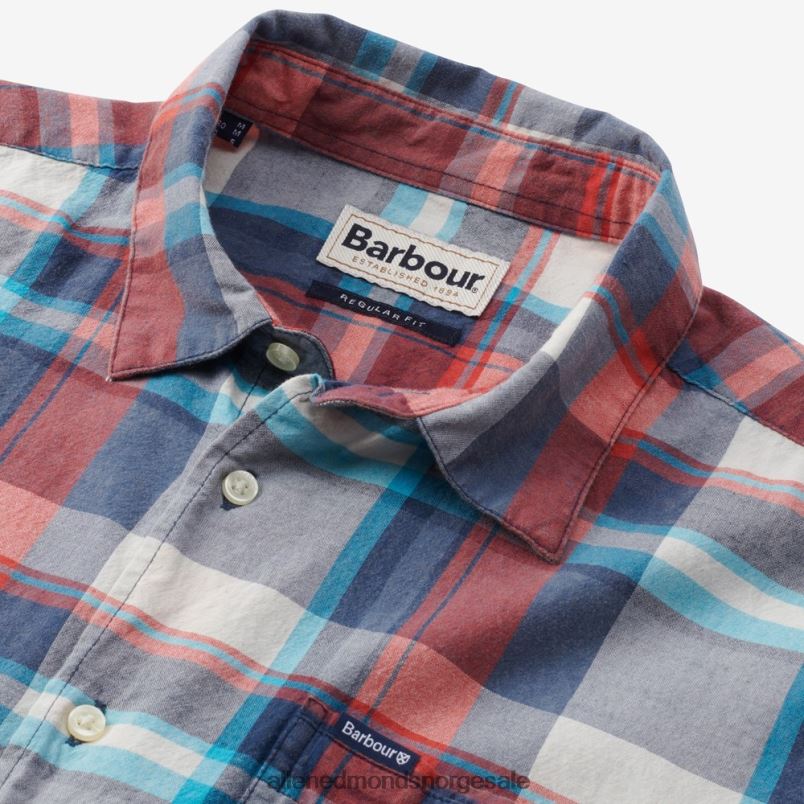 nei Allen Edmonds unisex barbour langstone kortermet skjorte blå 64B6Z218
