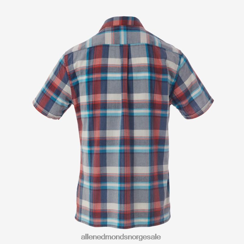 nei Allen Edmonds unisex barbour langstone kortermet skjorte blå 64B6Z218