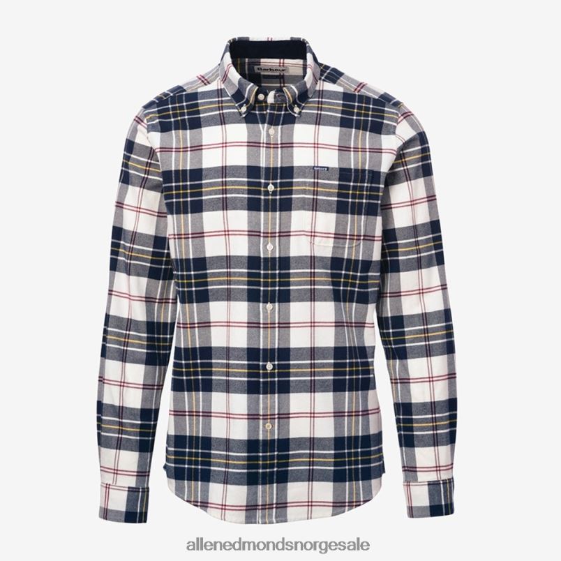 nei Allen Edmonds unisex barbour ronan skreddersydd rutete skjorte hvit pledd 64B6Z221