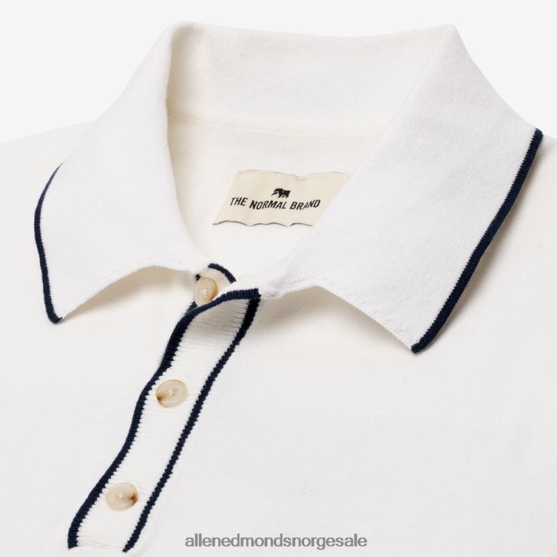 nei Allen Edmonds unisex det vanlige merket robles strikket polo hvit 64B6Z496
