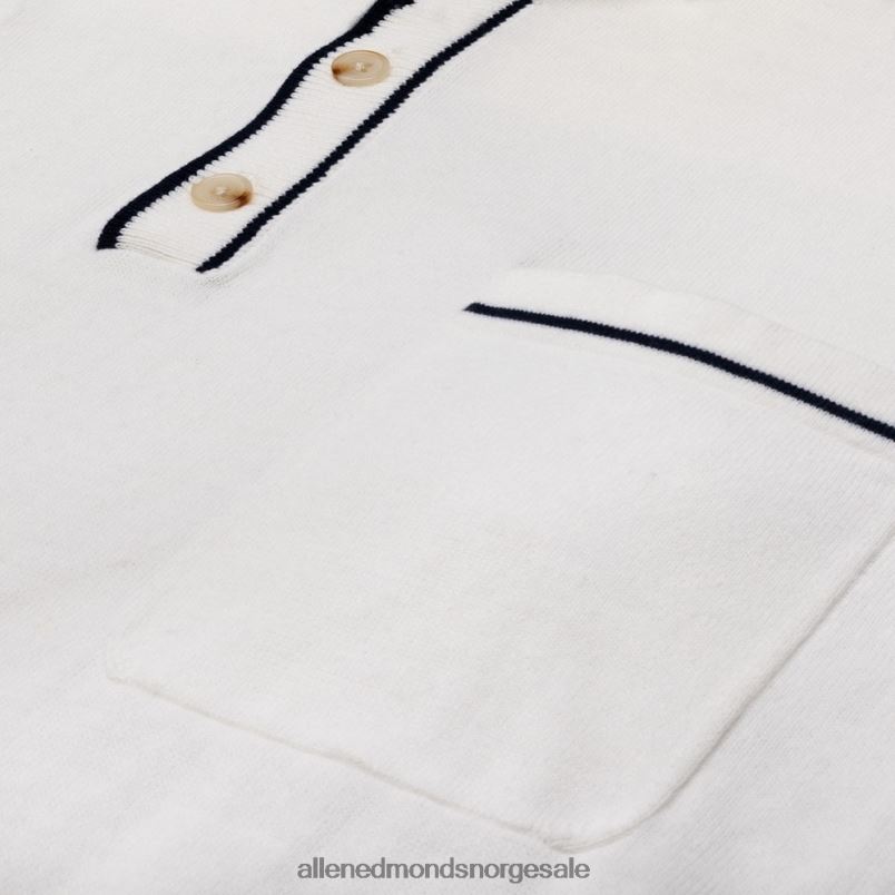 nei Allen Edmonds unisex det vanlige merket robles strikket polo hvit 64B6Z496