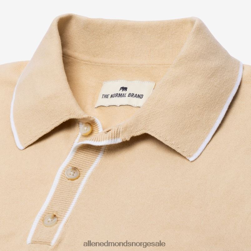 nei Allen Edmonds unisex det vanlige merket robles strikket polo tan 64B6Z153