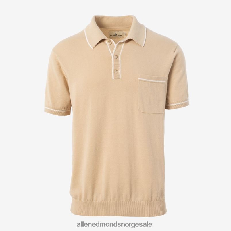 nei Allen Edmonds unisex det vanlige merket robles strikket polo tan 64B6Z153