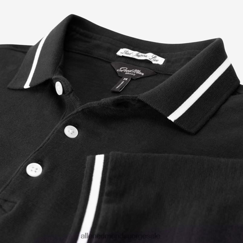 nei Allen Edmonds unisex god mann merke match point polo svart 64B6Z155