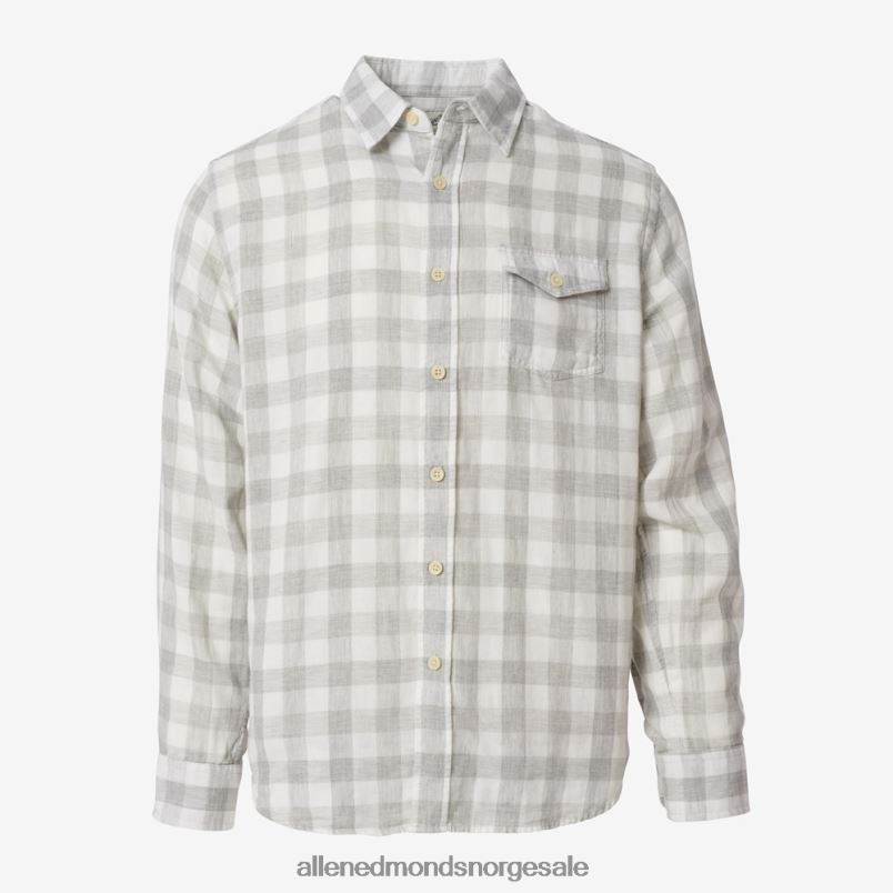 nei Allen Edmonds unisex gråere durham rutete skjorte blå 64B6Z195