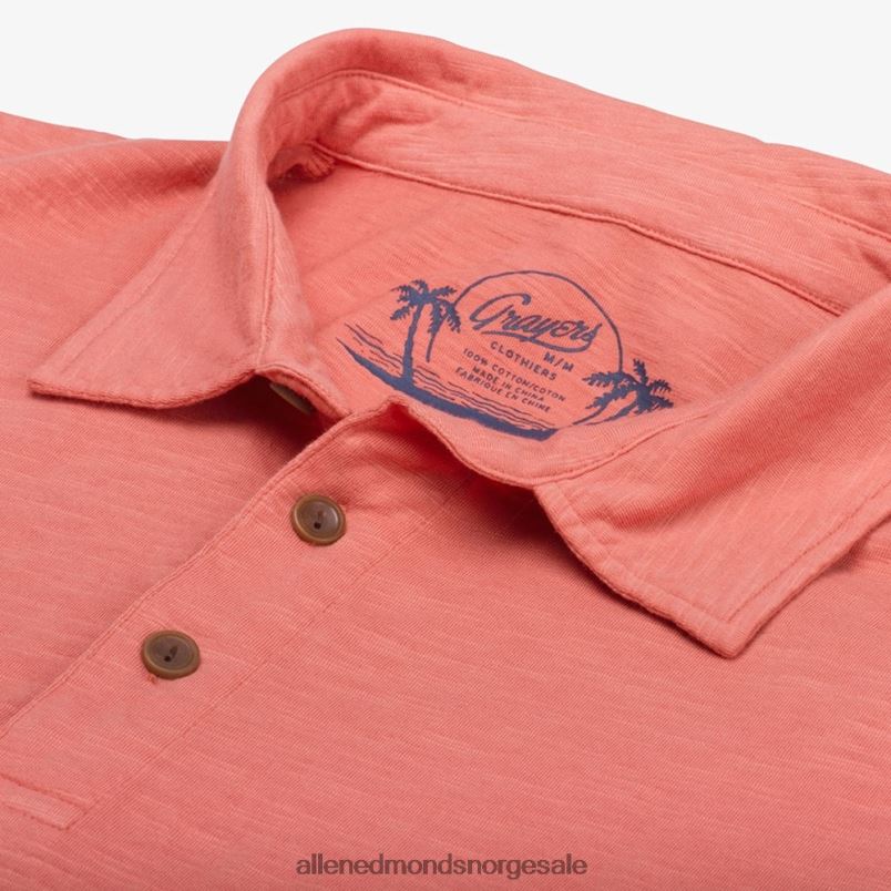nei Allen Edmonds unisex grayers south bay slub polo Terracotta 64B6Z522