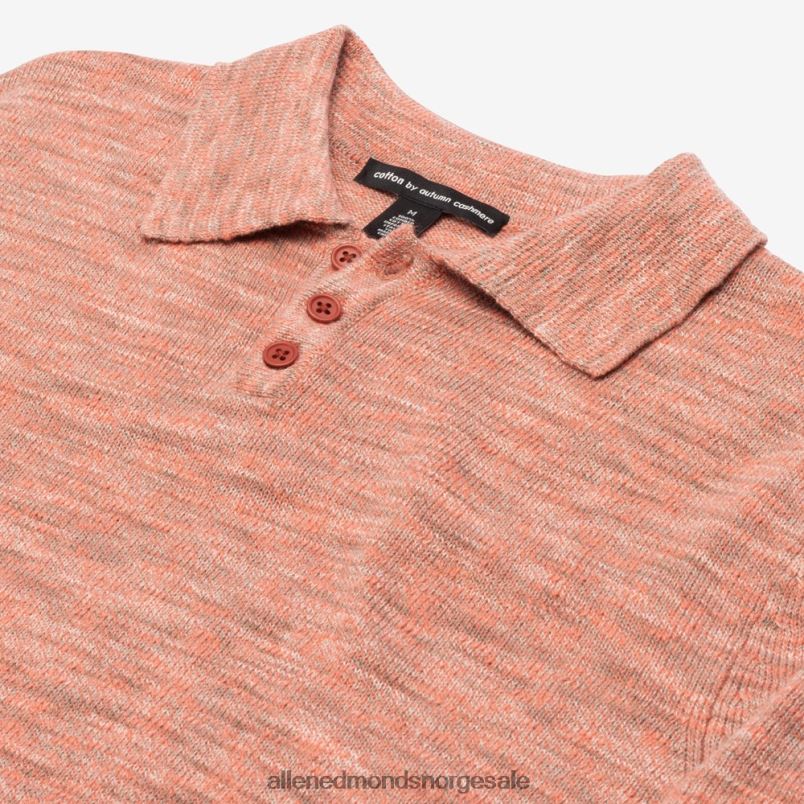 nei Allen Edmonds unisex høst strikket polo i kashmir bomull oransje 64B6Z497