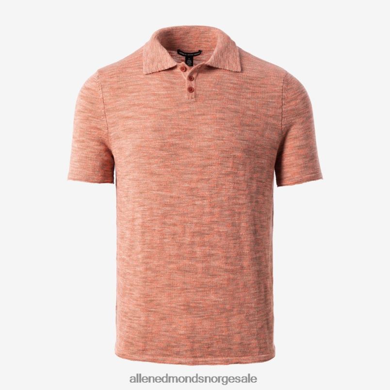 nei Allen Edmonds unisex høst strikket polo i kashmir bomull oransje 64B6Z497