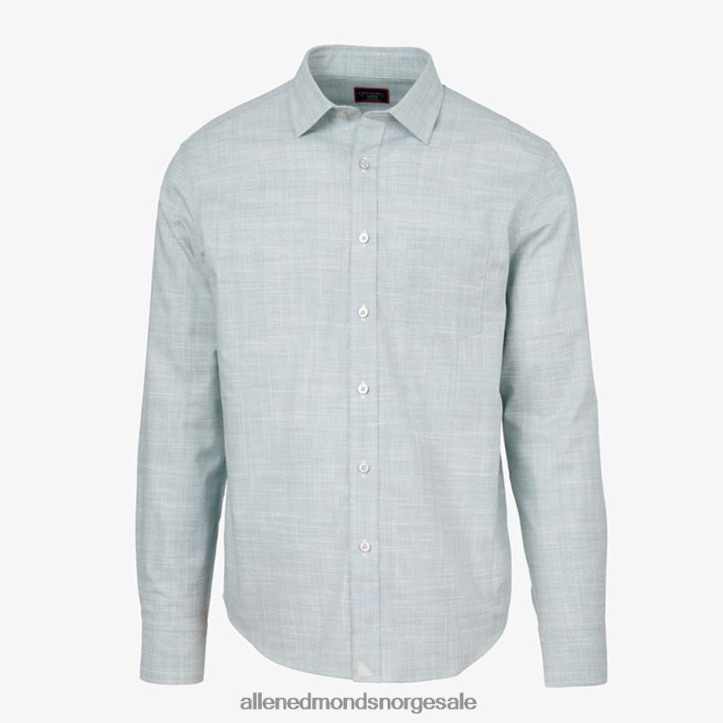 nei Allen Edmonds unisex untuckit avellino langermet skjorte grønn 64B6Z504