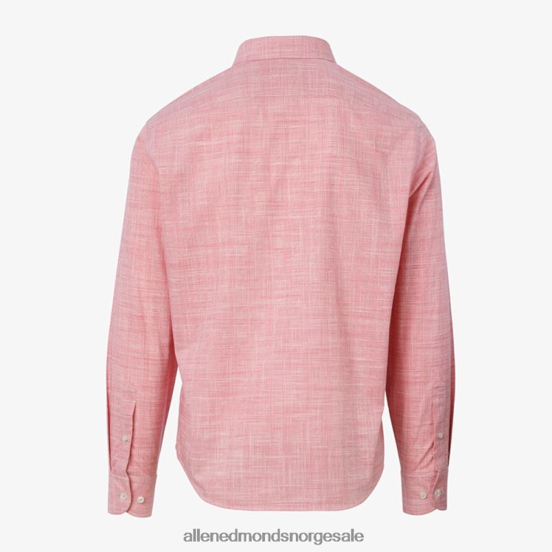 nei Allen Edmonds unisex untuckit avellino langermet skjorte rød 64B6Z162