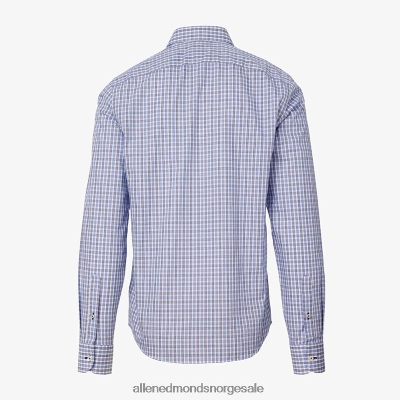 nei Allen Edmonds unisex untuckit durif langermet skjorte blå 64B6Z167