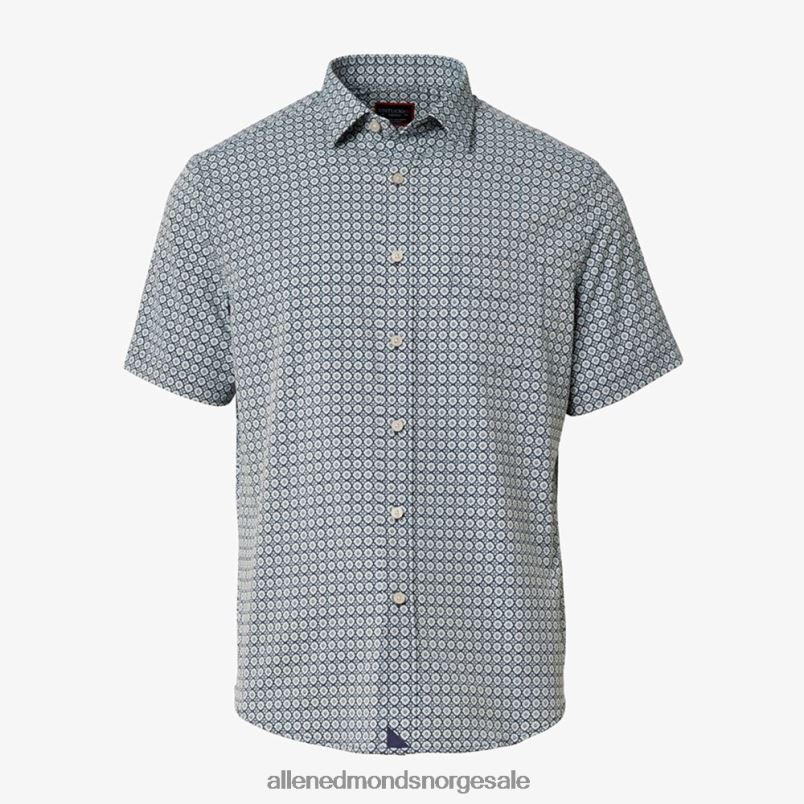 nei Allen Edmonds unisex untuckit keller kortermet skjorte marinen 64B6Z173