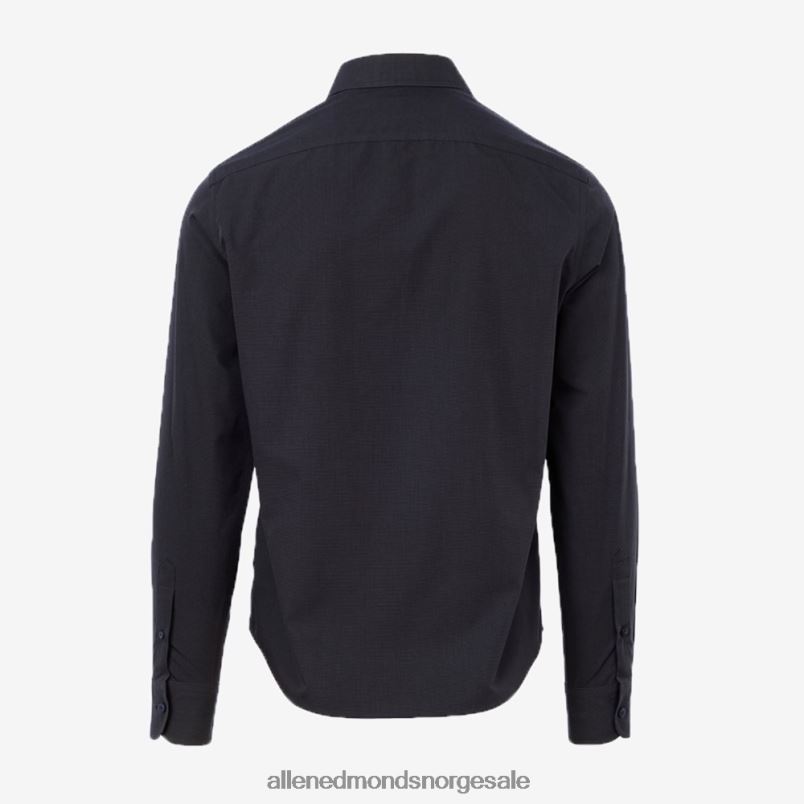nei Allen Edmonds unisex untuckit langermet skjorte i stein svart 64B6Z187