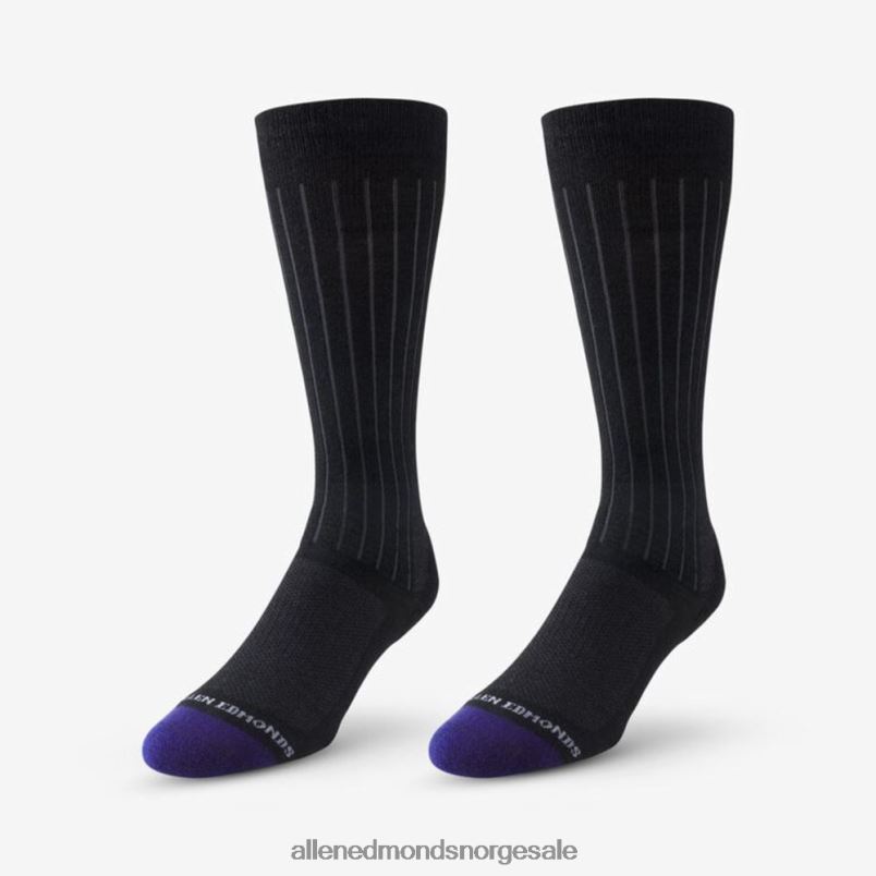 nei Allen Edmonds unisex luftdress-sokker i bomull mellom legg svart 64B6Z511