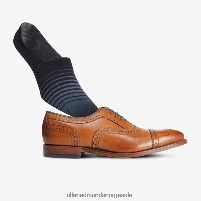 nei Allen Edmonds unisex no-show sokker 2 par pakke khaki/indigo 64B6Z185