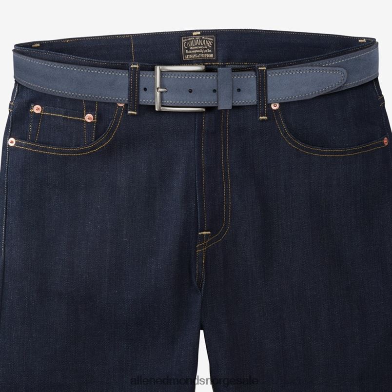 nei Allen Edmonds unisex bourbon street semsket kjolebelte denim blå 64B6Z314