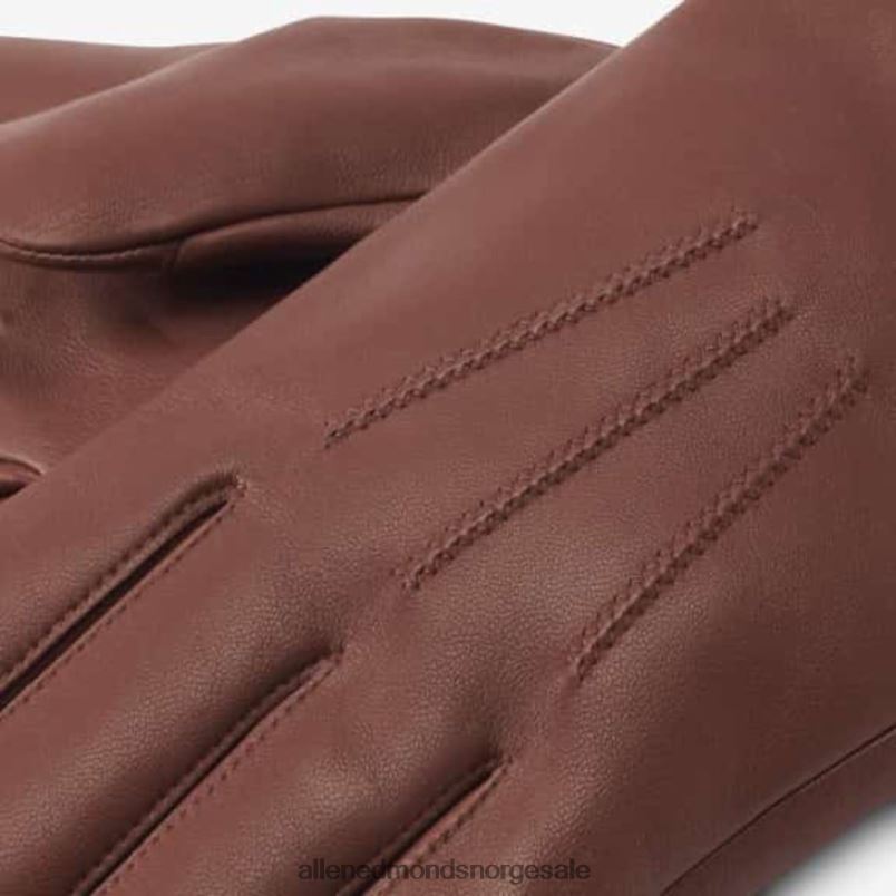 nei Allen Edmonds unisex kashmirfôrede tekniske hansker i skinn sal brun 64B6Z592