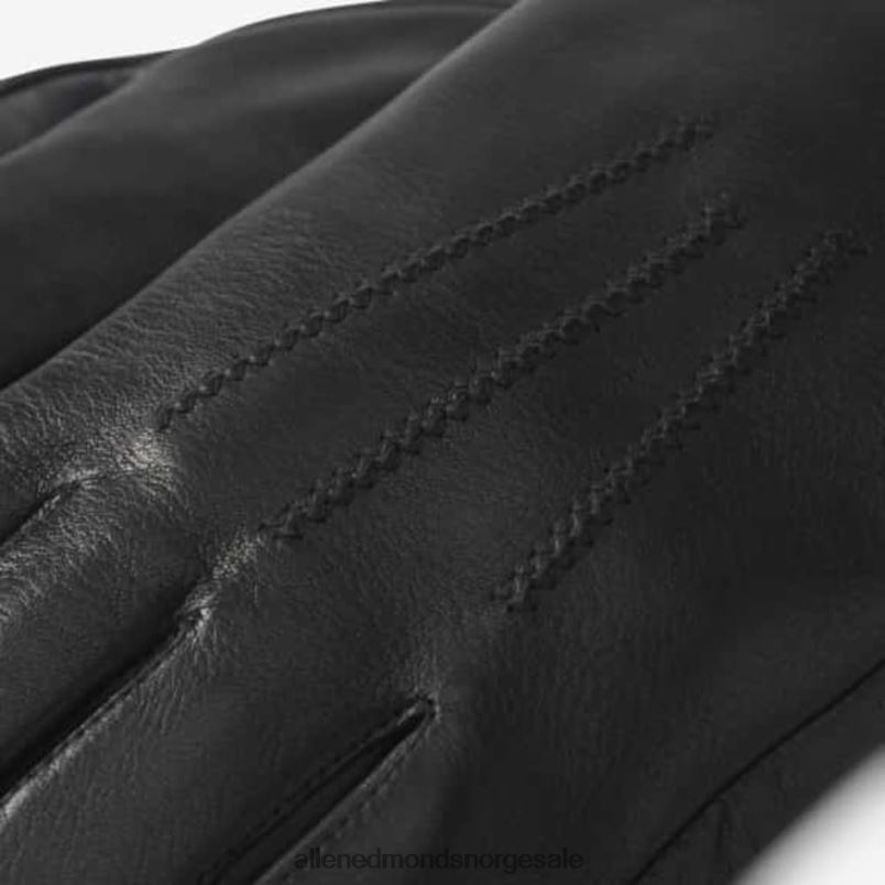 nei Allen Edmonds unisex kashmirfôrede tekniske hansker i skinn svart 64B6Z391