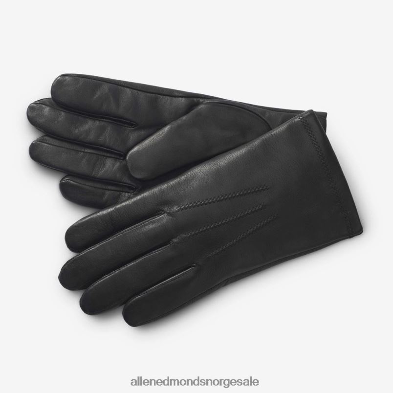 nei Allen Edmonds unisex kashmirfôrede tekniske hansker i skinn svart 64B6Z391