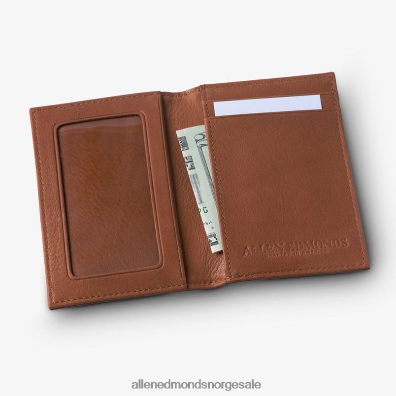 nei Allen Edmonds unisex rfid vachetta kortveske med ID-holder brun 64B6Z340