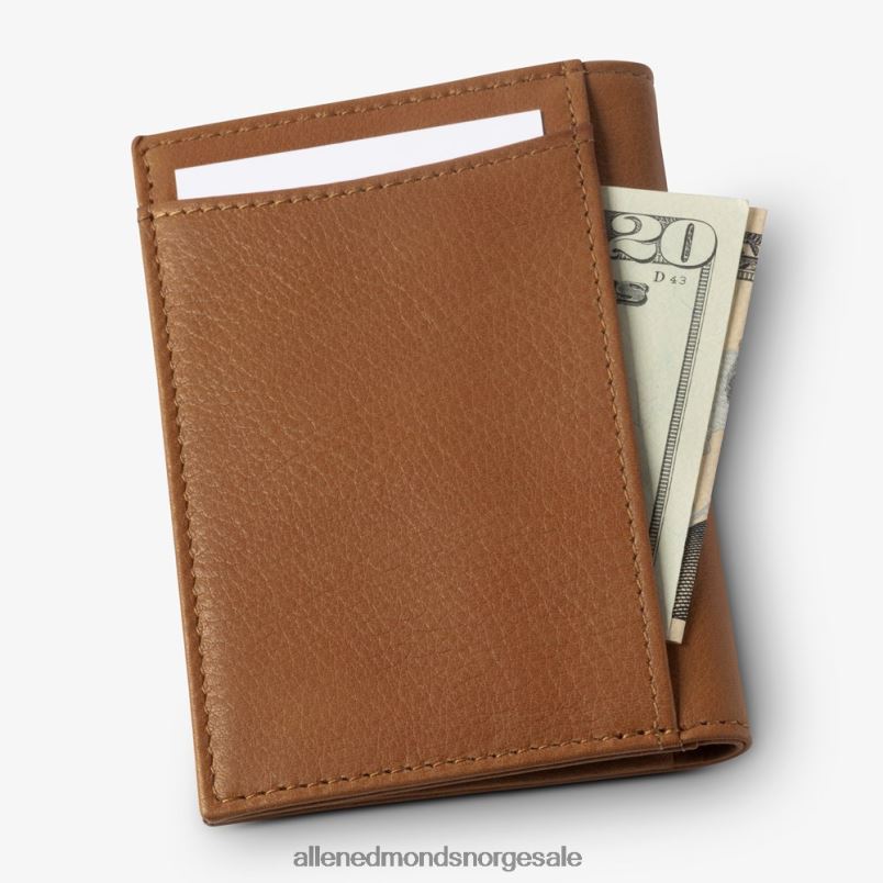 nei Allen Edmonds unisex rfid vachetta kortveske med ID-holder valnøtt brun 64B6Z583