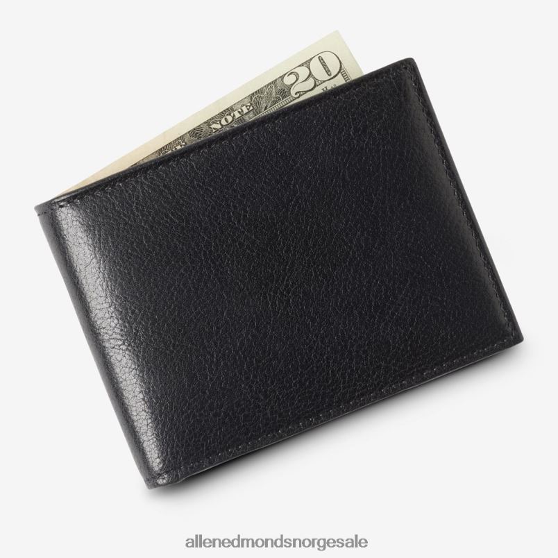 nei Allen Edmonds unisex slank bifold lommebok Svart lær 64B6Z574