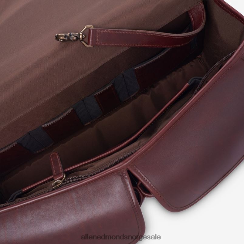 nei Allen Edmonds unisex sadelskinnkolleksjon - koffert med dobbel klaff kaffe brun 64B6Z589