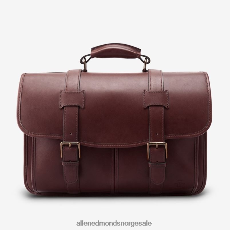 nei Allen Edmonds unisex sadelskinnkolleksjon - koffert med dobbel klaff kaffe brun 64B6Z589