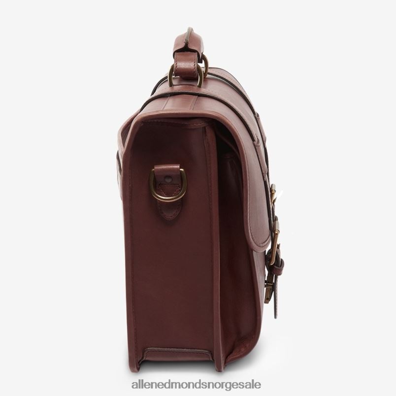 nei Allen Edmonds unisex sadelskinnkolleksjon - koffert med dobbel klaff kaffe brun 64B6Z589