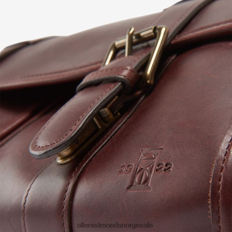nei Allen Edmonds unisex sadelskinnkolleksjon - koffert med dobbel klaff kaffe brun 64B6Z589