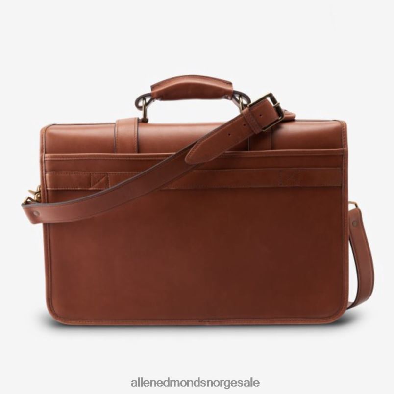 nei Allen Edmonds unisex sadelskinnkolleksjon - koffert med dobbel klaff tan 64B6Z370