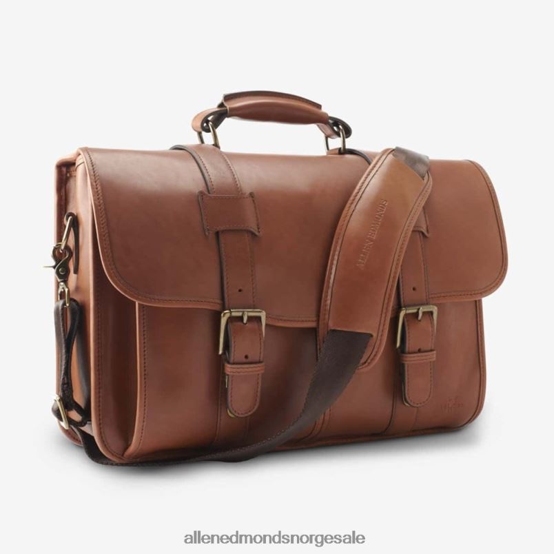 nei Allen Edmonds unisex sadelskinnkolleksjon - koffert med dobbel klaff tan 64B6Z370