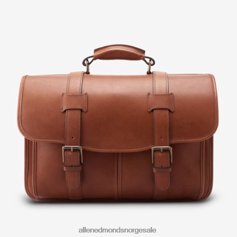 nei Allen Edmonds unisex sadelskinnkolleksjon - koffert med dobbel klaff tan 64B6Z370