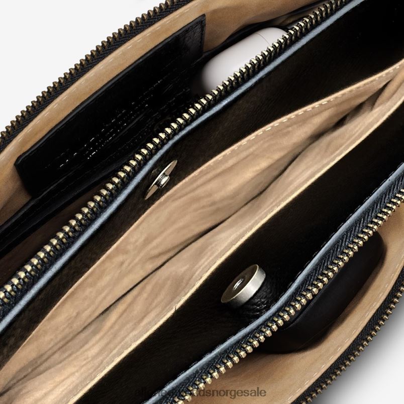 nei Allen Edmonds unisex slank koffert i skinn Svart lær 64B6Z578